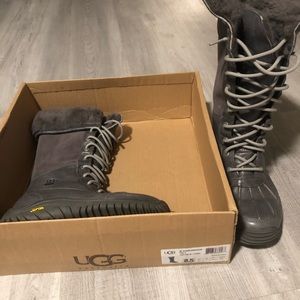 UGG Adirondack Tall Charcoal snow boots